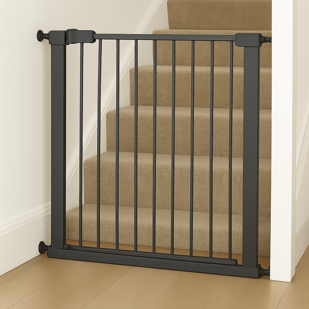 2x FYLO Baby Safety Stair Gate Pressure Fit 75-114cm Extra Wide - Grey-4