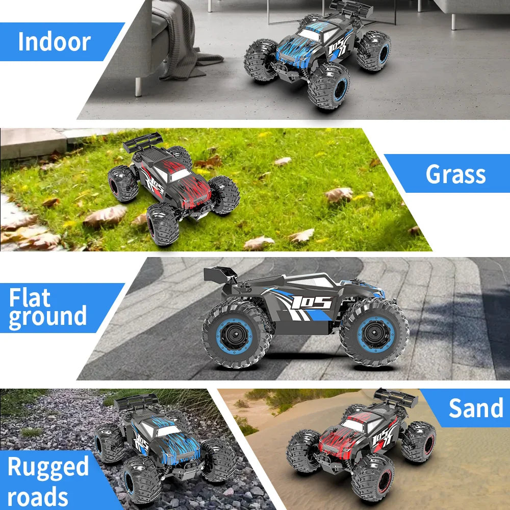 High-Speed Off-Road Remote Control Monster Truck with LED Lights-1