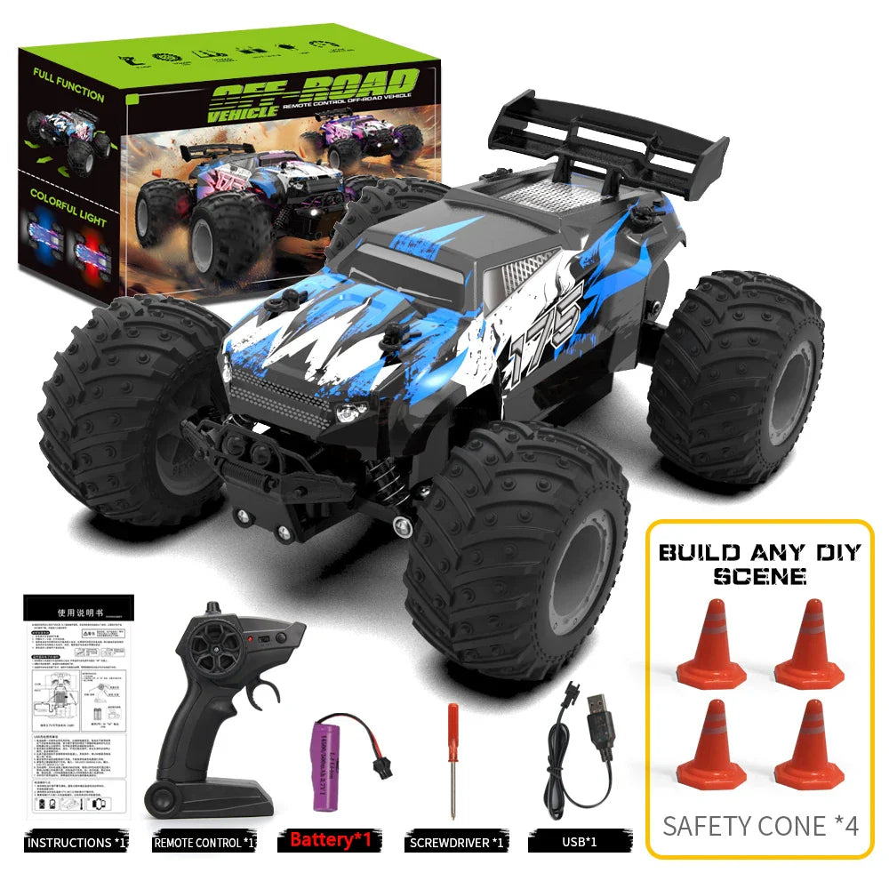 High-Speed Off-Road Remote Control Monster Truck with LED Lights-8