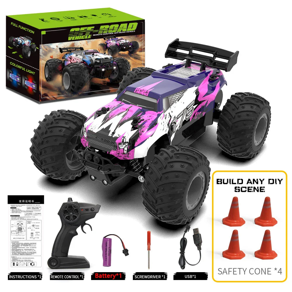 High-Speed Off-Road Remote Control Monster Truck with LED Lights-6