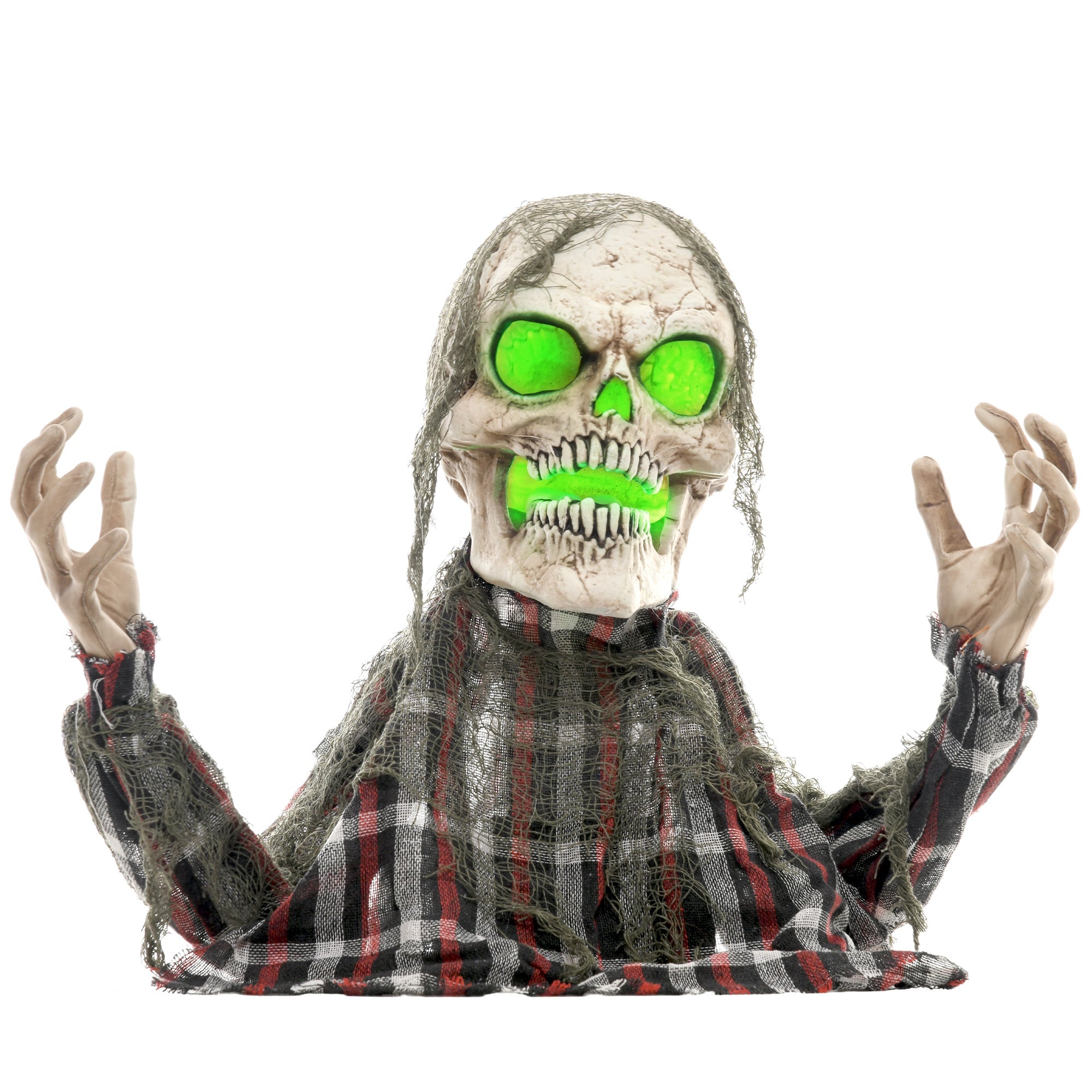 70cm Groundbreaker Skeleton Halloween Animatronic, with Glowing Eyes-0