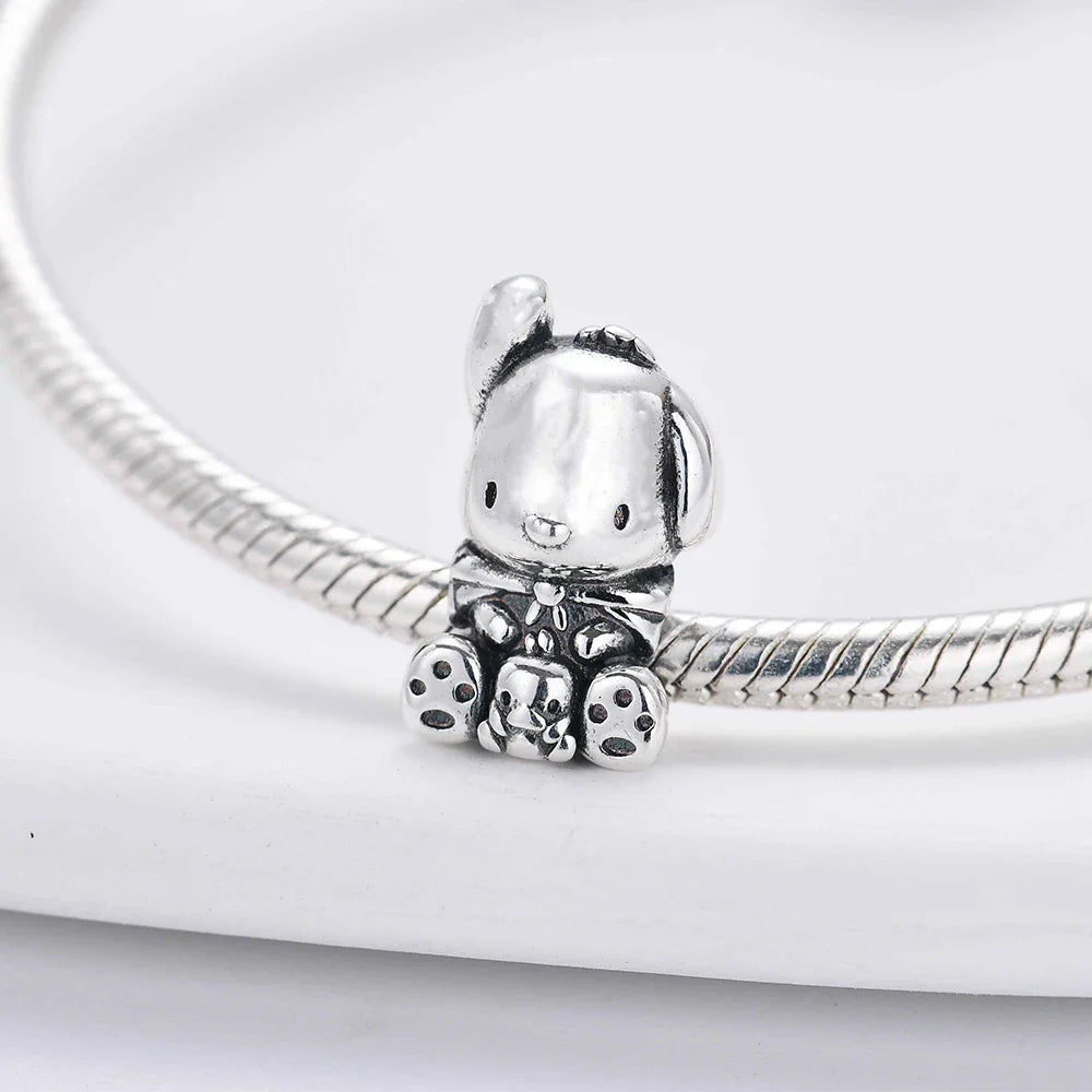 Silver 925 Original Miniso Hello Kitty Sanrio Kuromi Melody Big-Eyed Frog Charms Fit Women Jewelry Bracelet Beads Pendant Charm-3