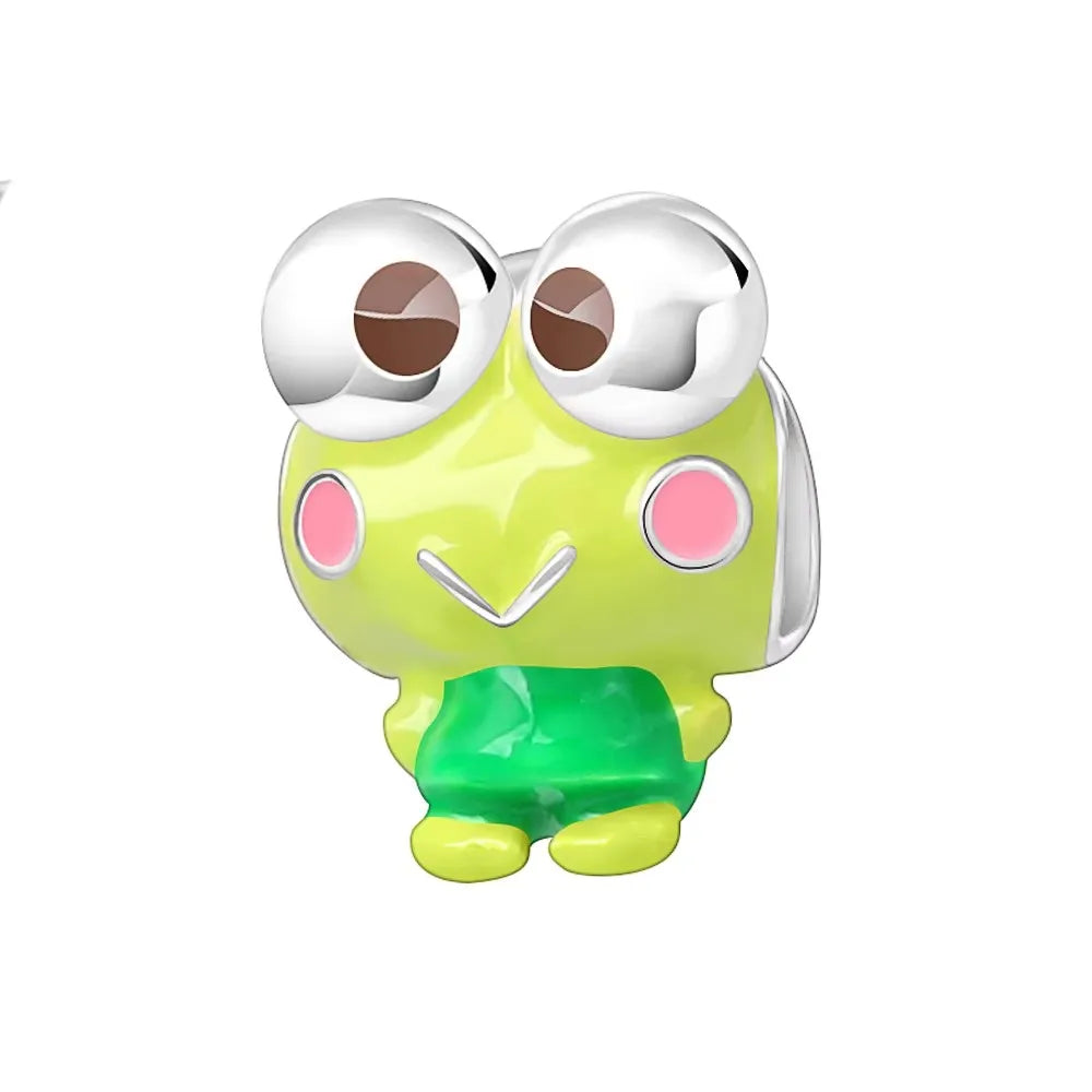 Silver 925 Original Miniso Hello Kitty Sanrio Kuromi Melody Big-Eyed Frog Charms Fit Women Jewelry Bracelet Beads Pendant Charm-16