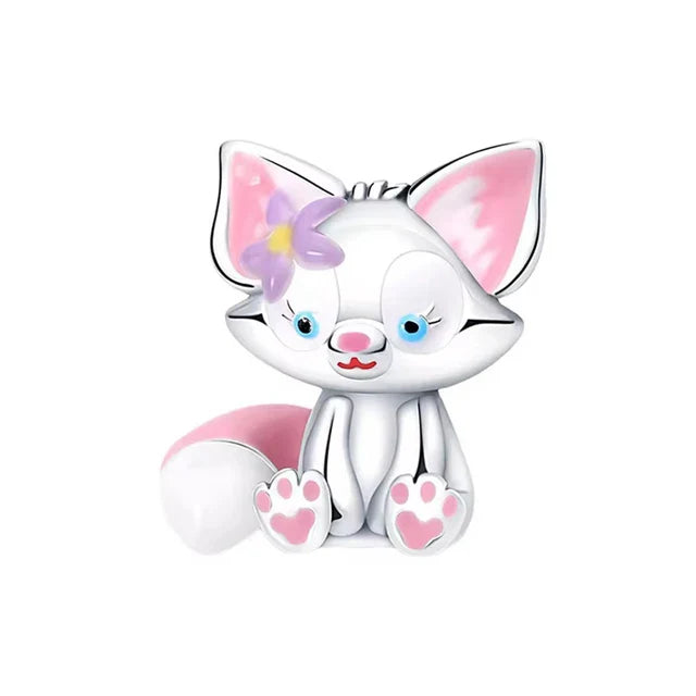 Silver 925 Original Miniso Hello Kitty Sanrio Kuromi Melody Big-Eyed Frog Charms Fit Women Jewelry Bracelet Beads Pendant Charm-29