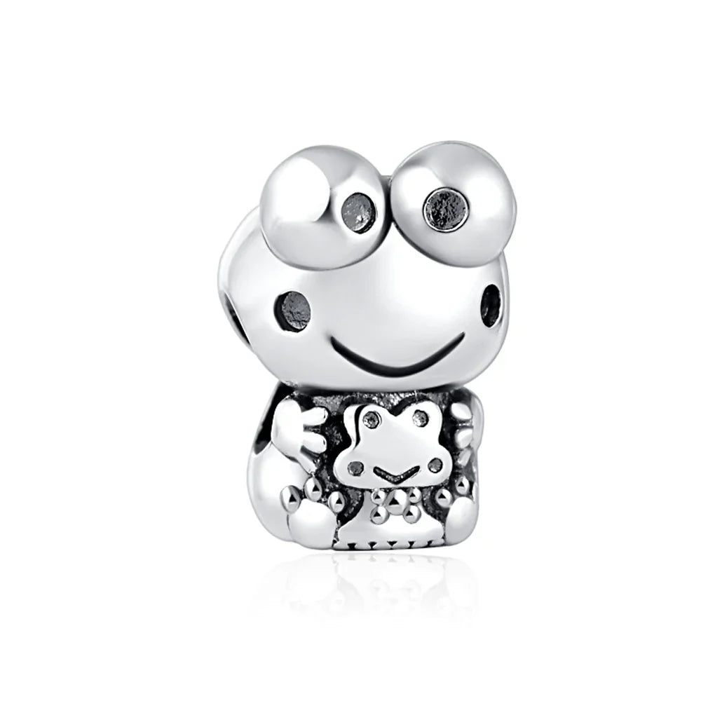Silver 925 Original Miniso Hello Kitty Sanrio Kuromi Melody Big-Eyed Frog Charms Fit Women Jewelry Bracelet Beads Pendant Charm-22