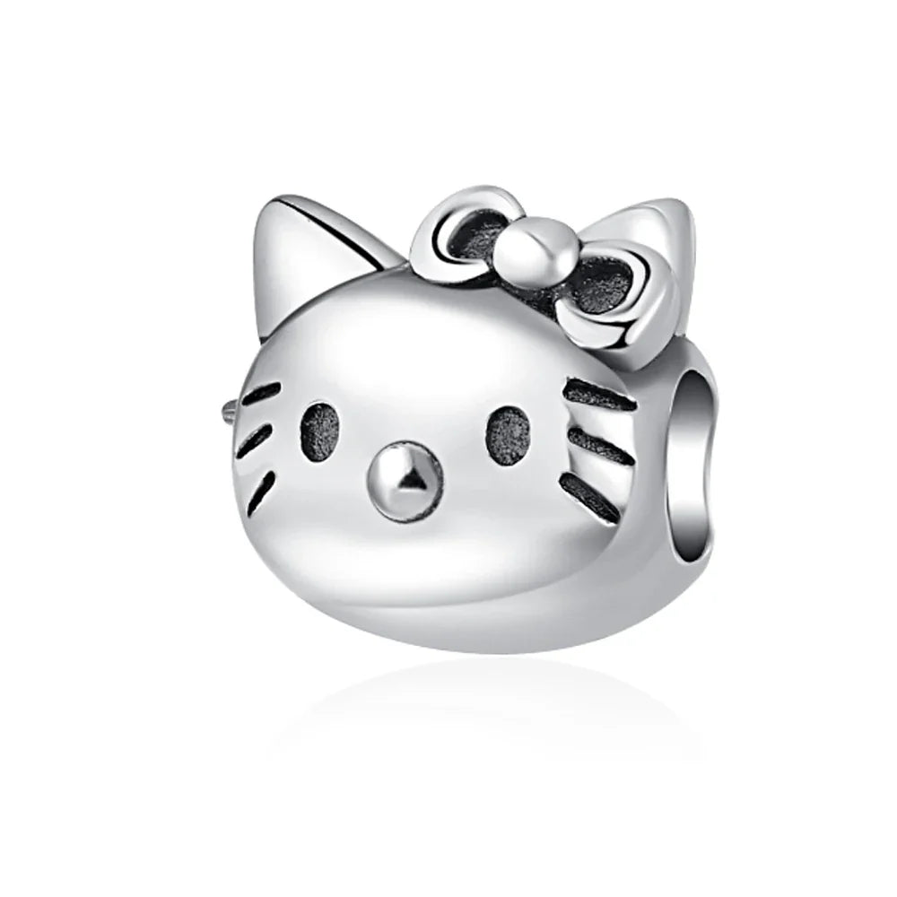 Silver 925 Original Miniso Hello Kitty Sanrio Kuromi Melody Big-Eyed Frog Charms Fit Women Jewelry Bracelet Beads Pendant Charm-21