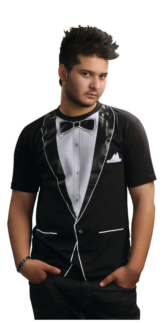 Wickedfun Men Tuxedo Printed T-Shirt-0
