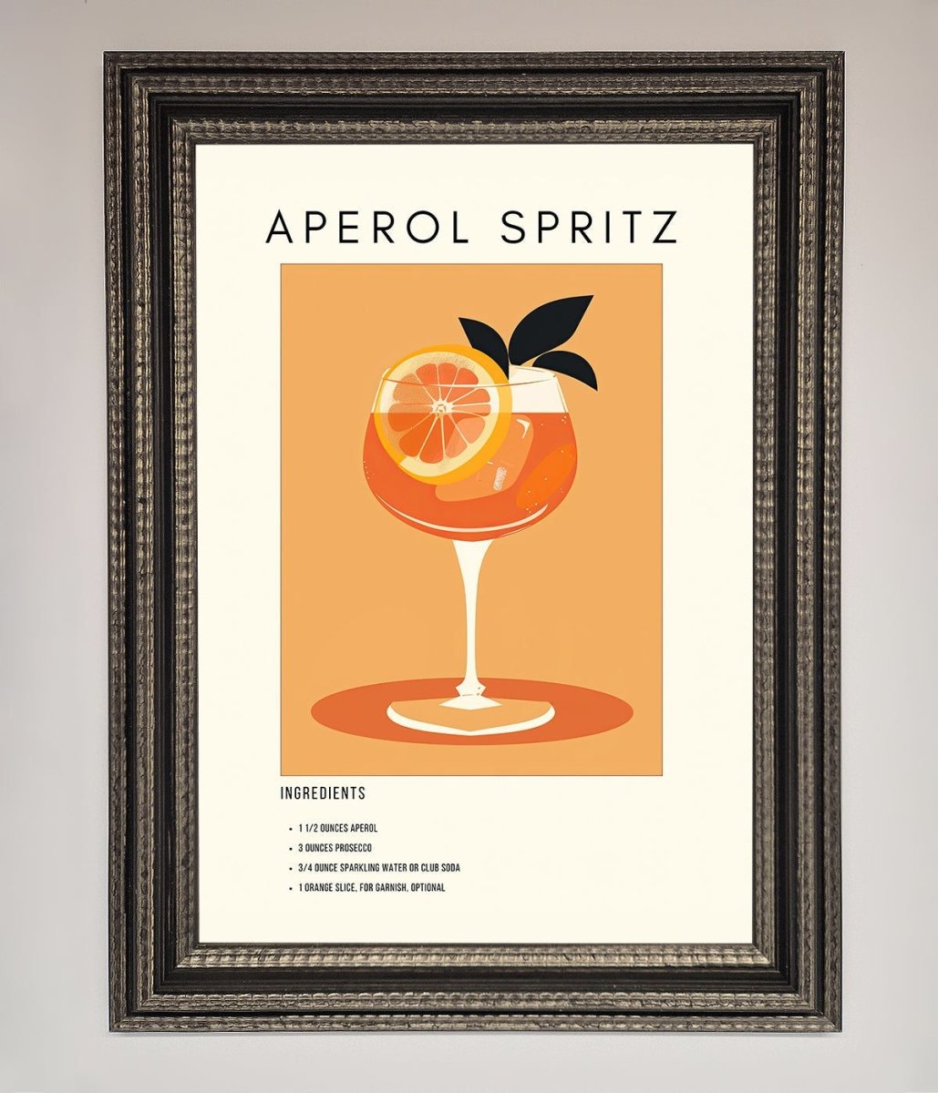 Aperol Spritz Cocktail Framed Print-17