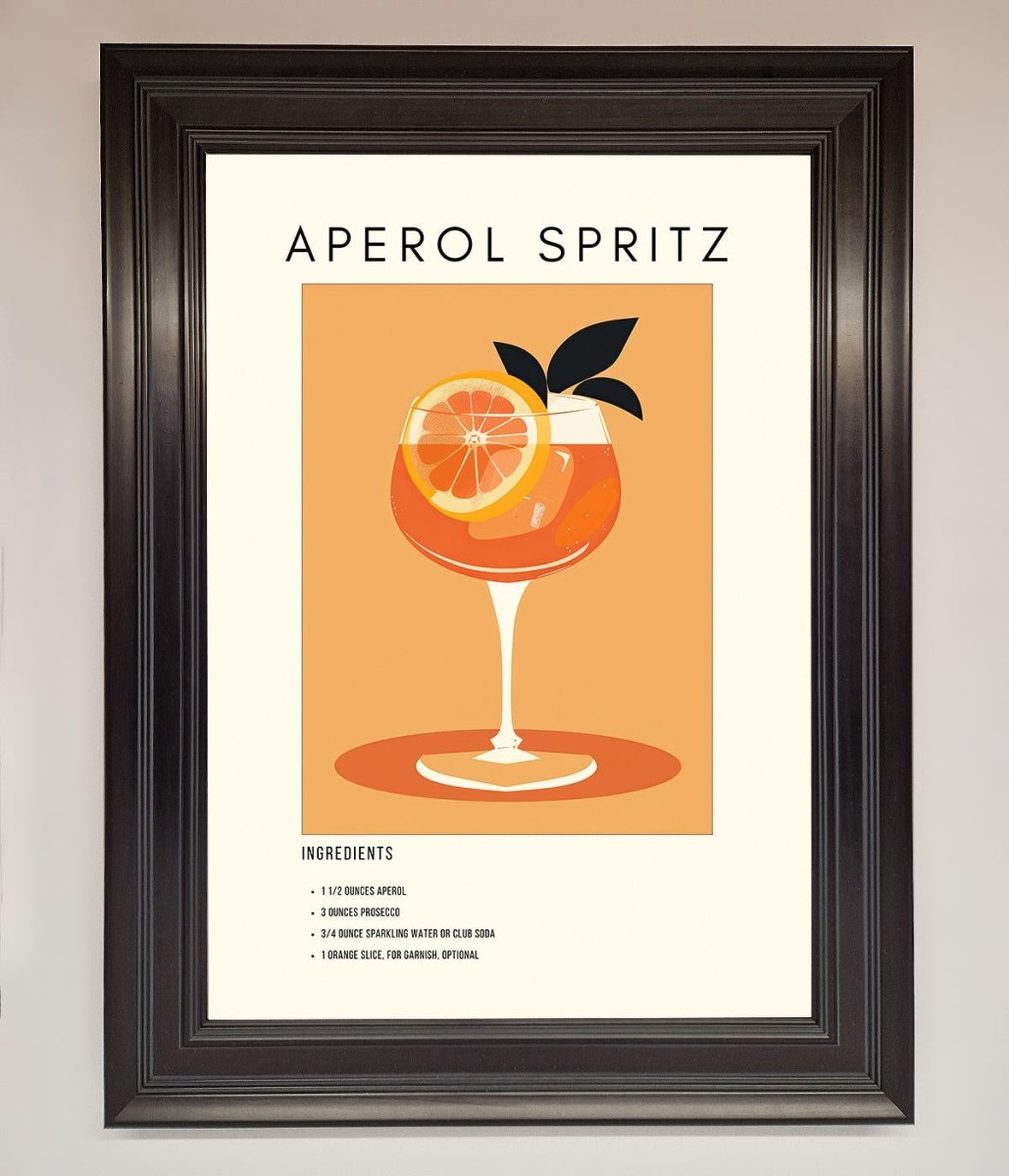 Aperol Spritz Cocktail Framed Print-6