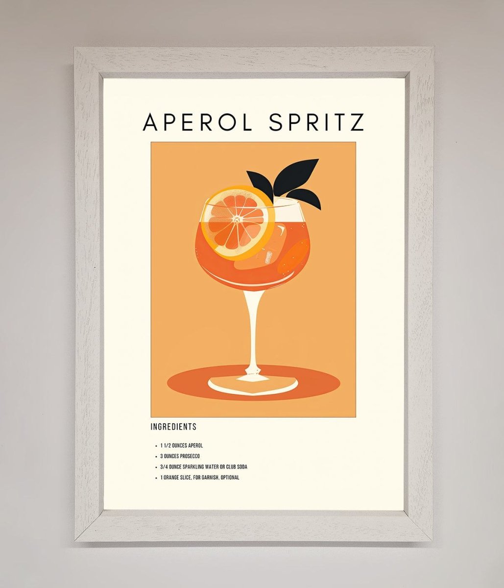 Aperol Spritz Cocktail Framed Print-2