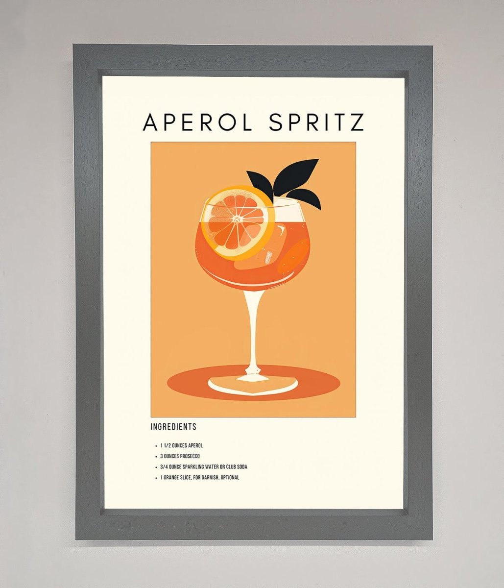 Aperol Spritz Cocktail Framed Print-4