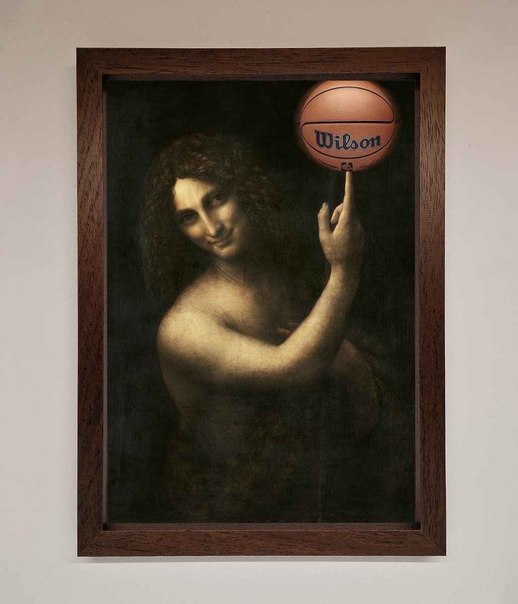 Basketball Renaissance Altered Framed Print-9
