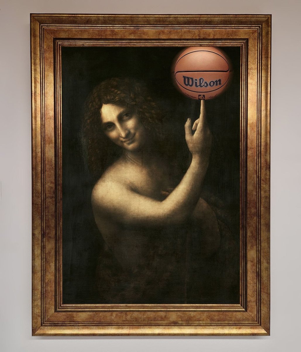 Basketball Renaissance Altered Framed Print-7