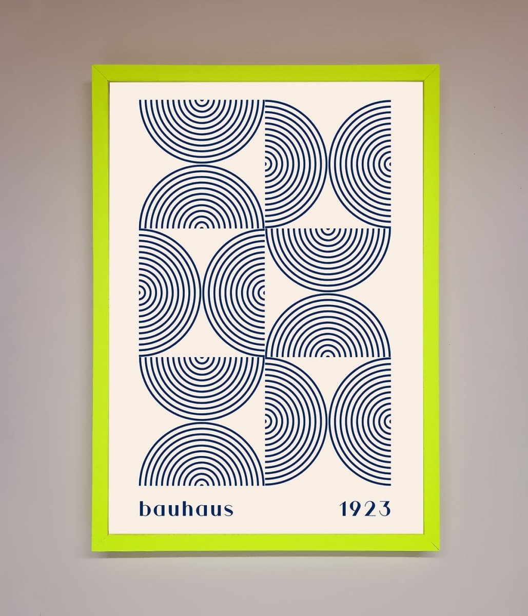 Bauhaus Print 1923 Navy Abstract Framed Poster-12
