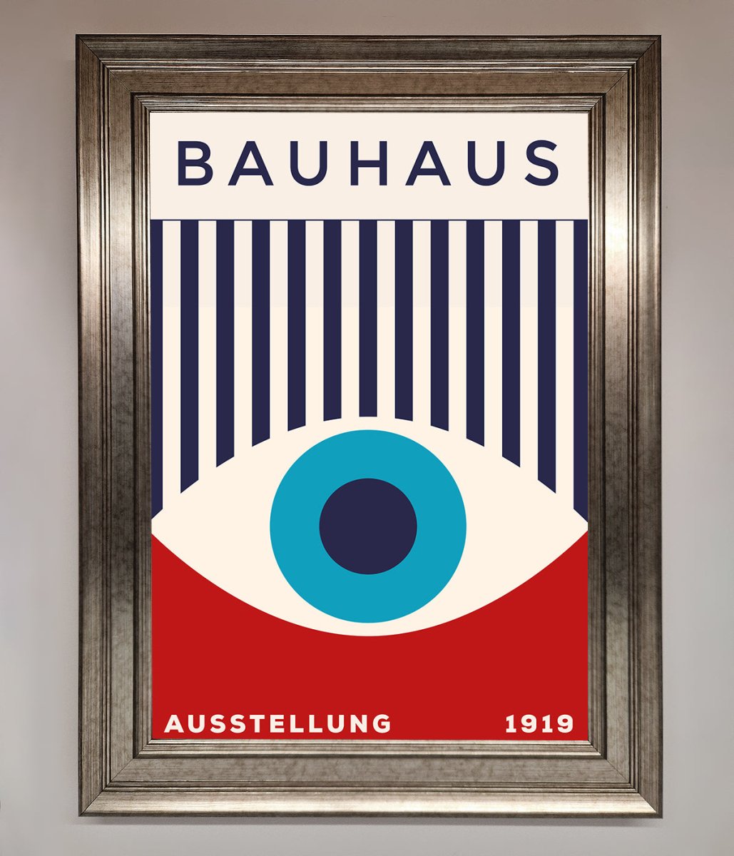 Bauhaus Red And Blue Eye Framed Wall Art-15