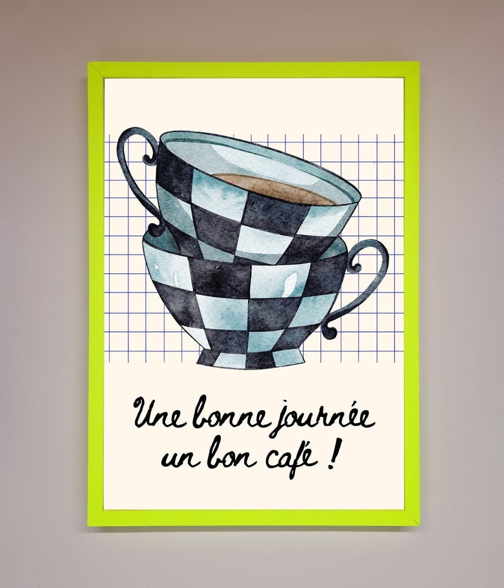 Blue Teacup Stack Kitchen Framed Wall Art-13