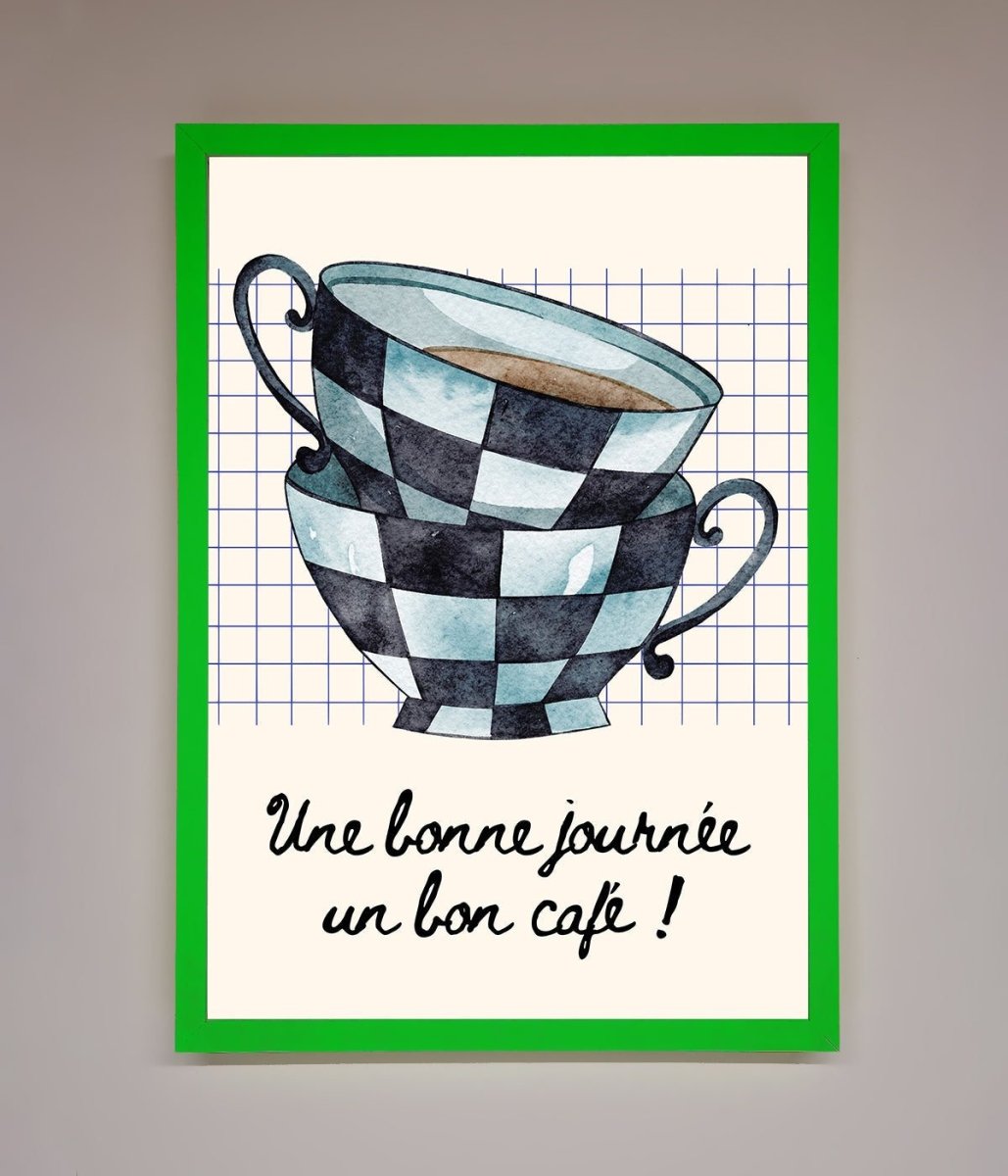 Blue Teacup Stack Kitchen Framed Wall Art-12