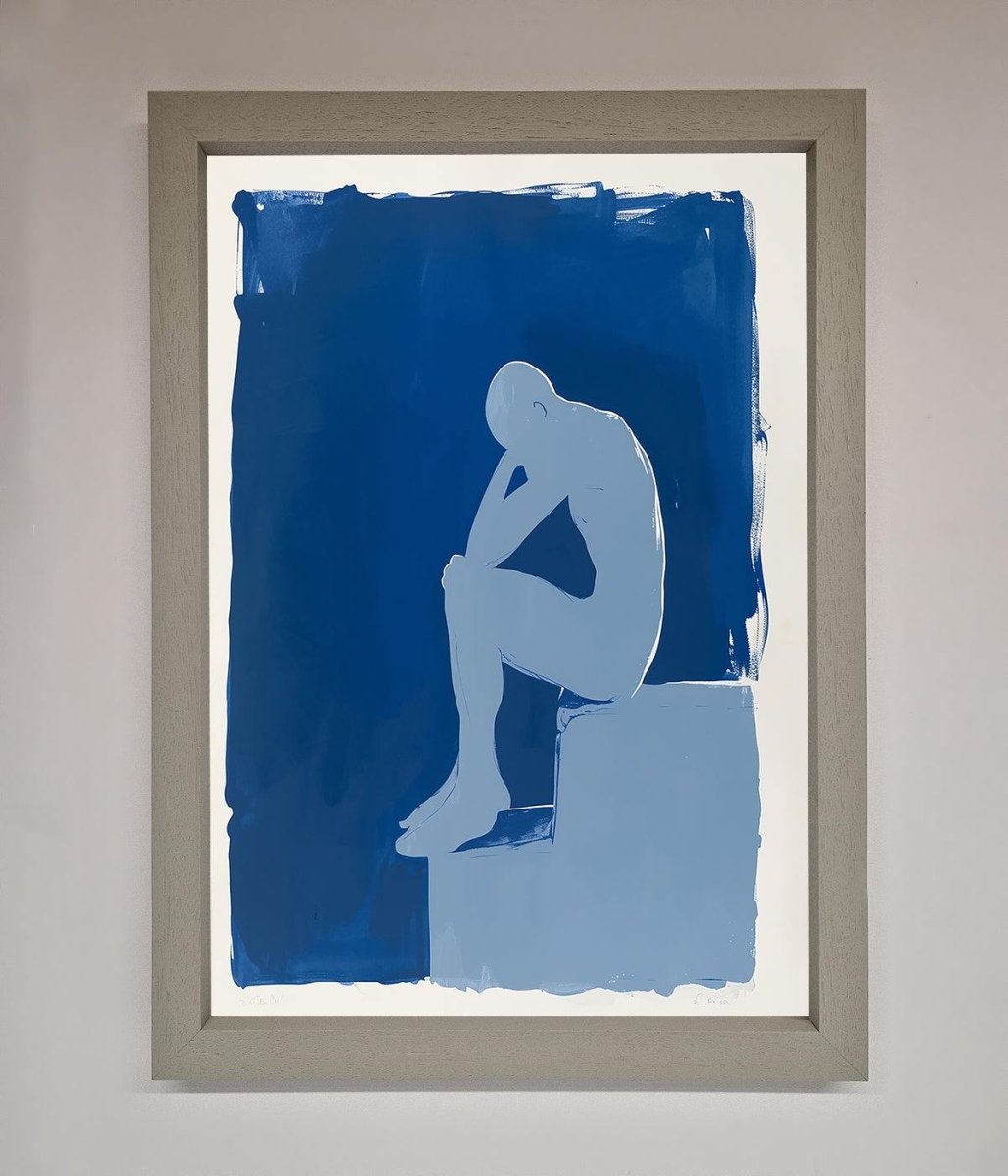 Blues Thinking Framed Print-2