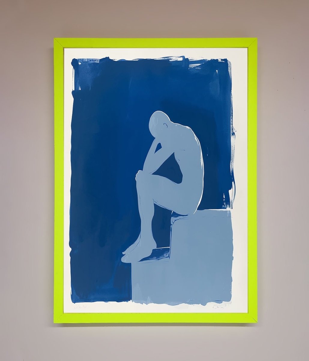 Blues Thinking Framed Print-12