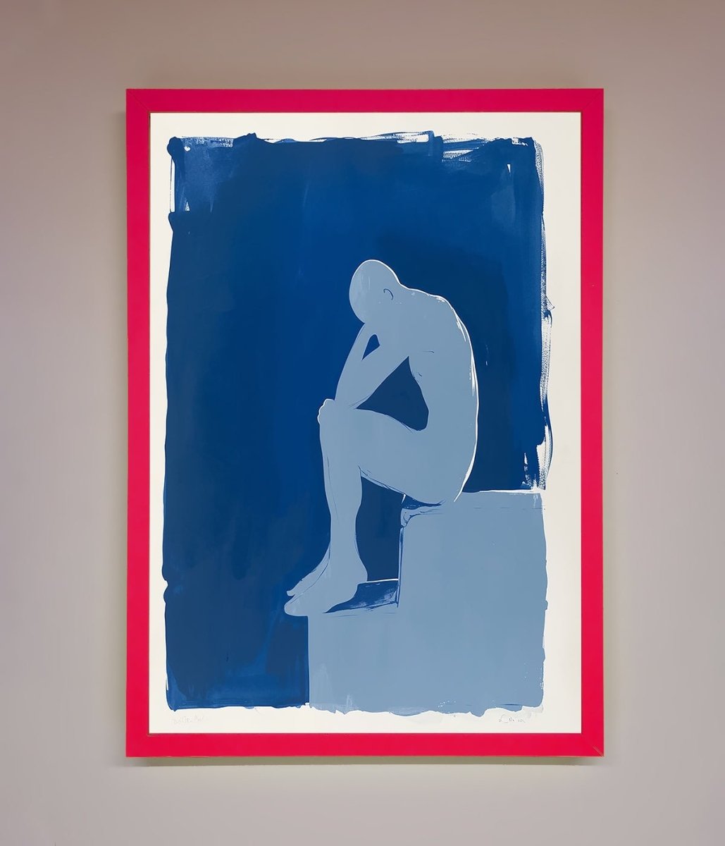 Blues Thinking Framed Print-13