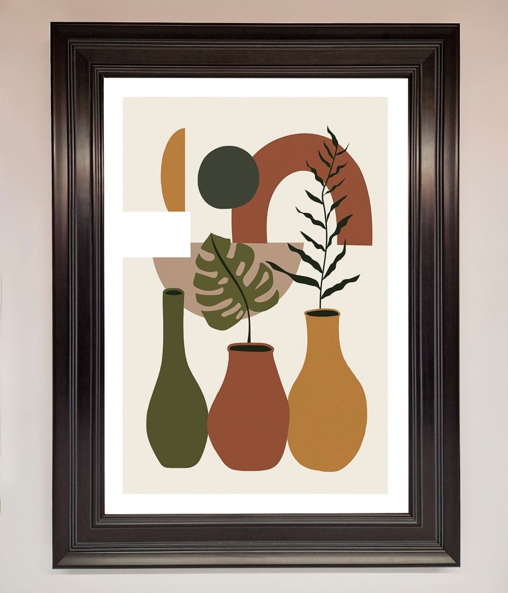 Bohemian Modern Vases And Plant Framed Poster-6