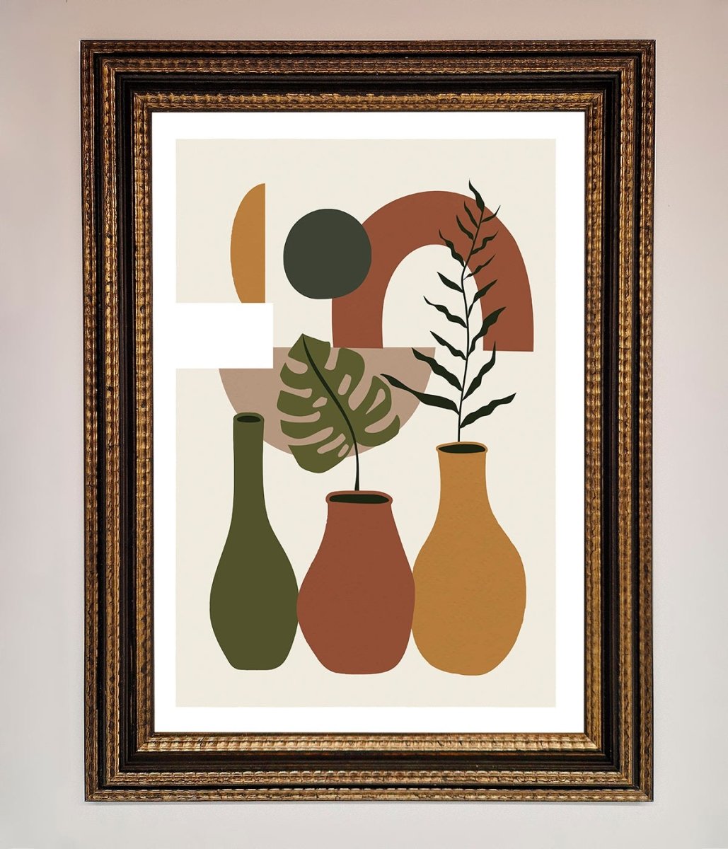 Bohemian Modern Vases And Plant Framed Poster-18