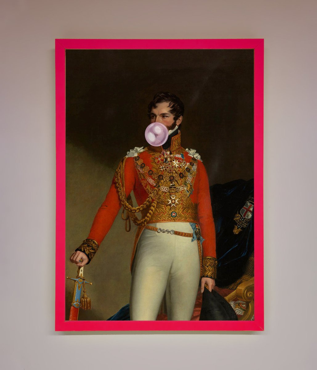 Bubble Gum Admiral Framed Wall Art-5