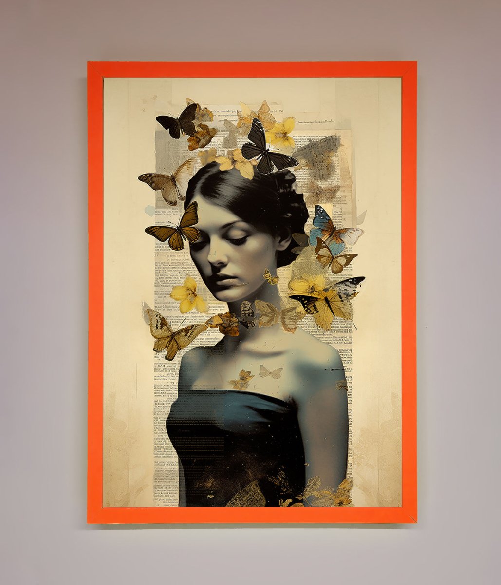 Butterfly Book Woman Framed Poster-6