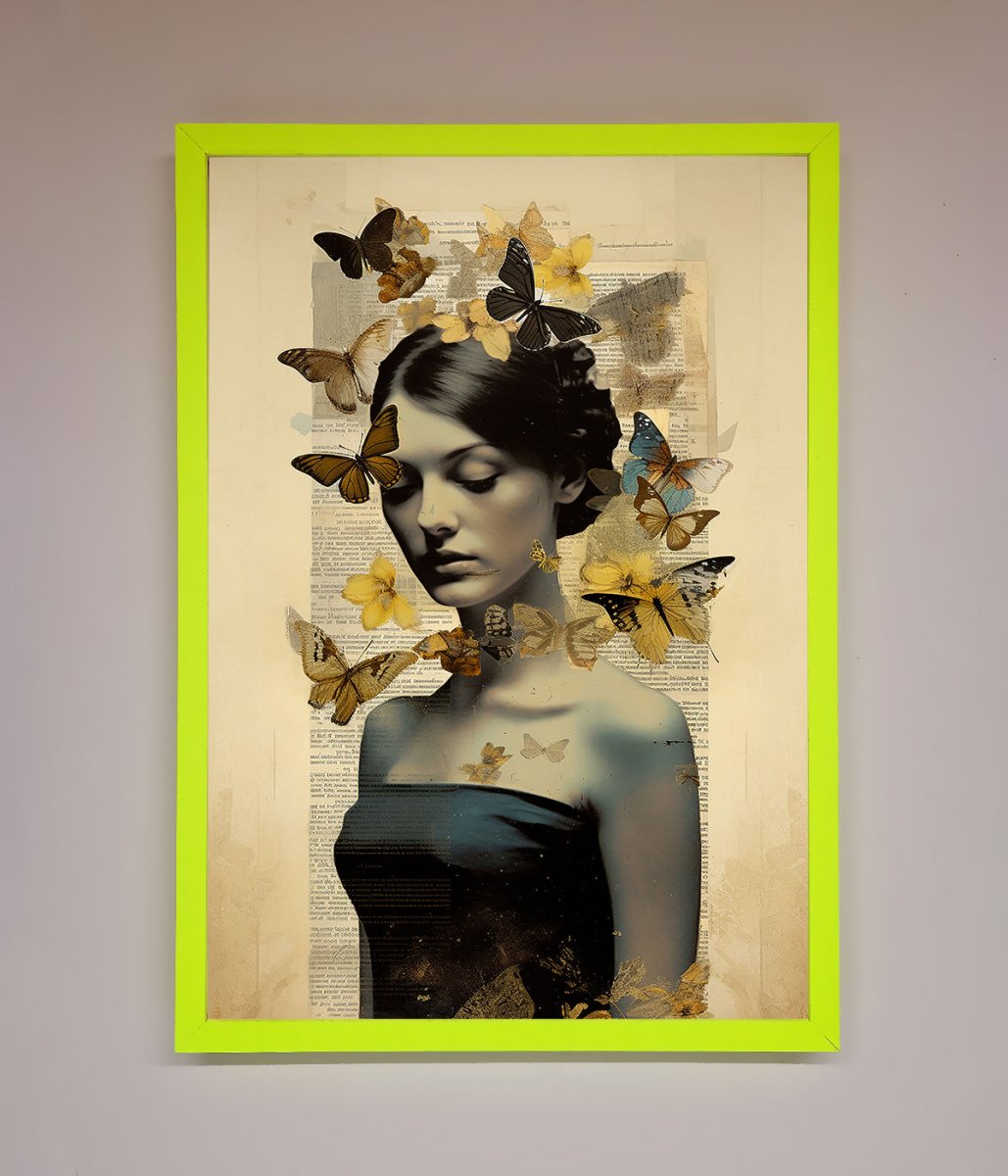 Butterfly Book Woman Framed Poster-8