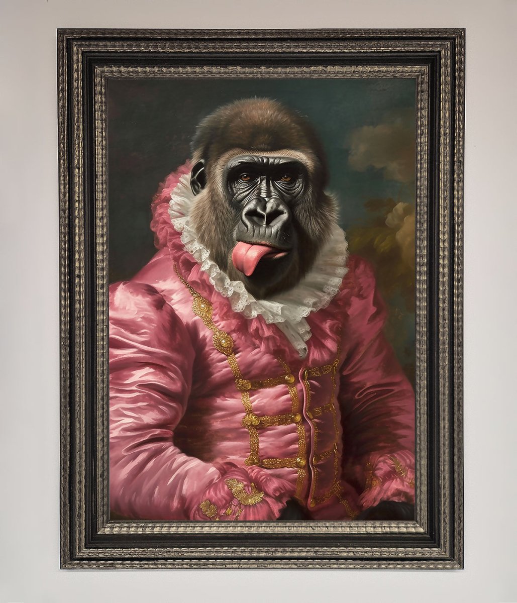 Cheeky Gorilla Framed Poster-13