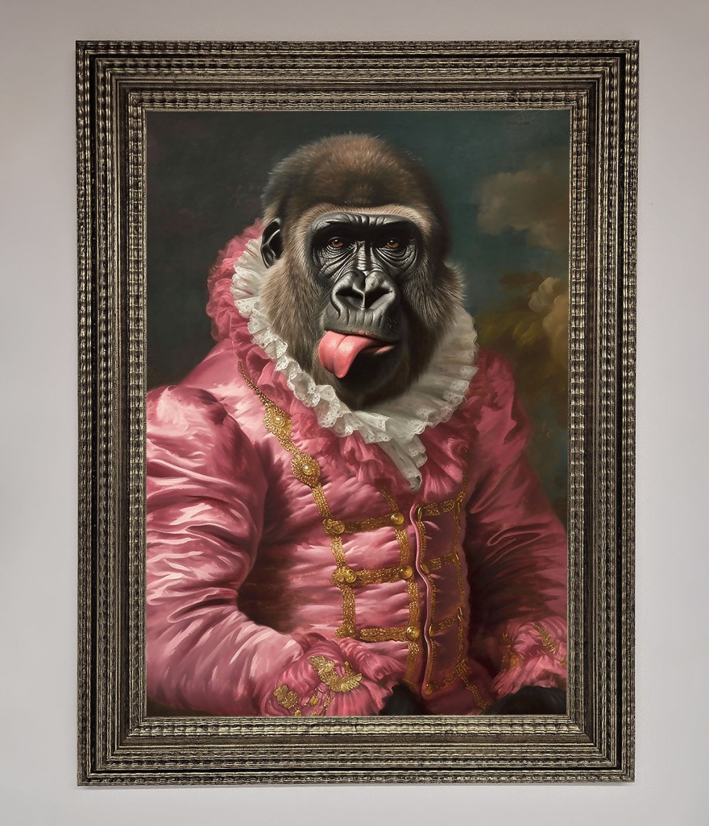 Cheeky Gorilla Framed Poster-10