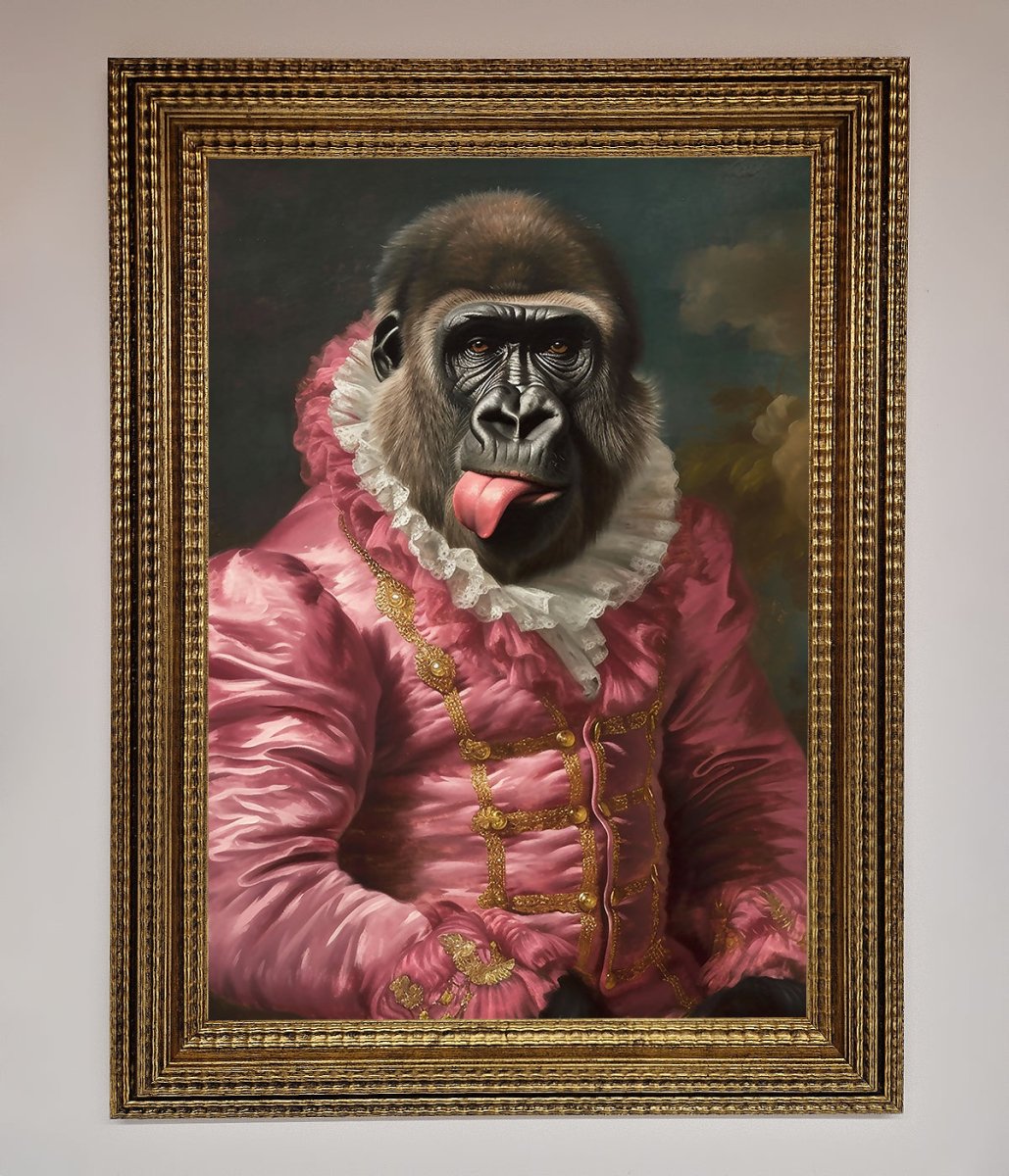 Cheeky Gorilla Framed Poster-0