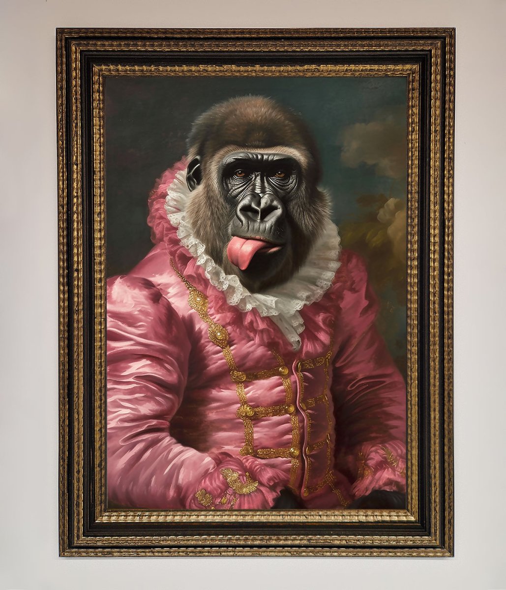 Cheeky Gorilla Framed Poster-11