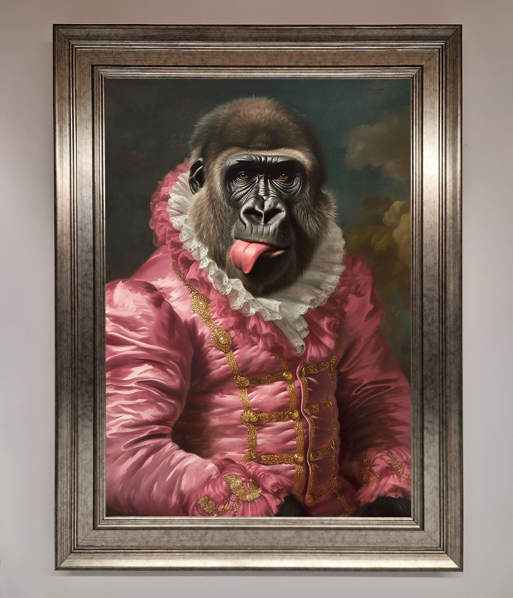 Cheeky Gorilla Framed Poster-14
