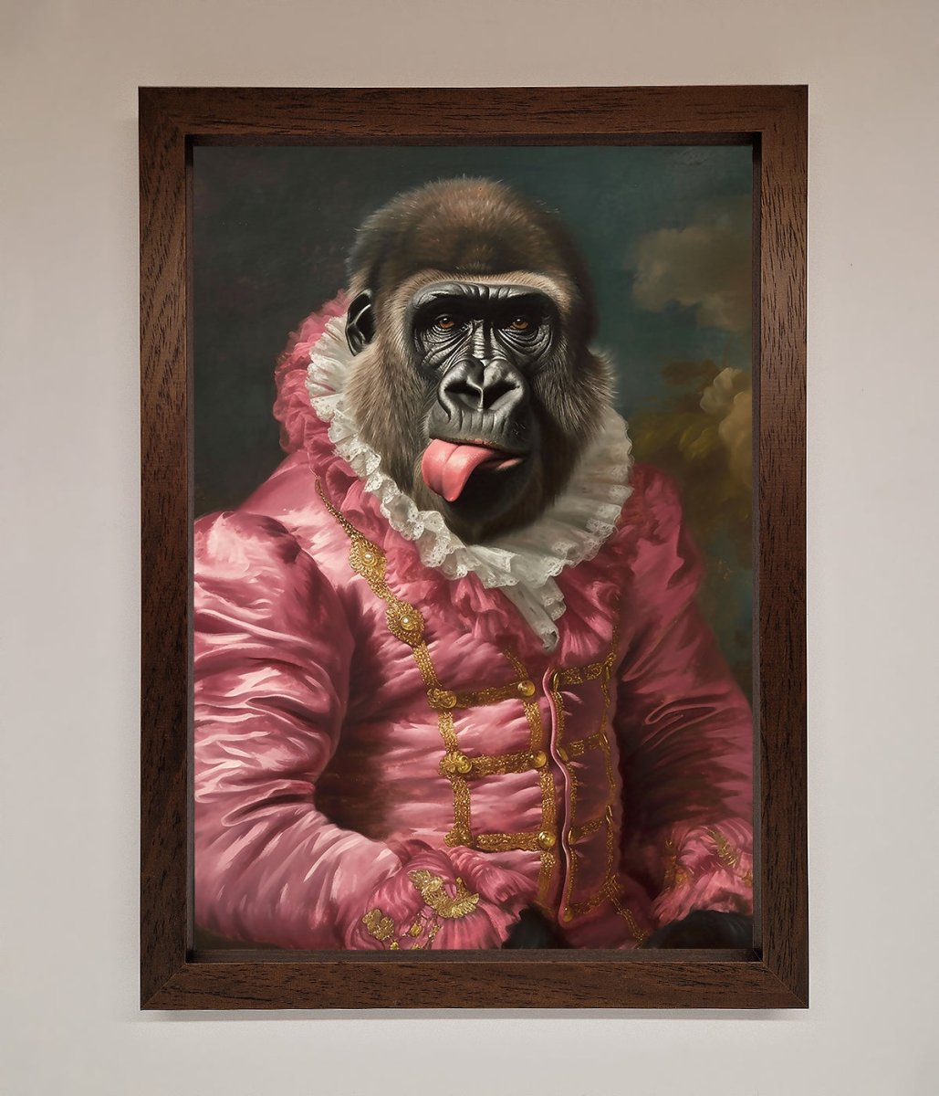 Cheeky Gorilla Framed Poster-18