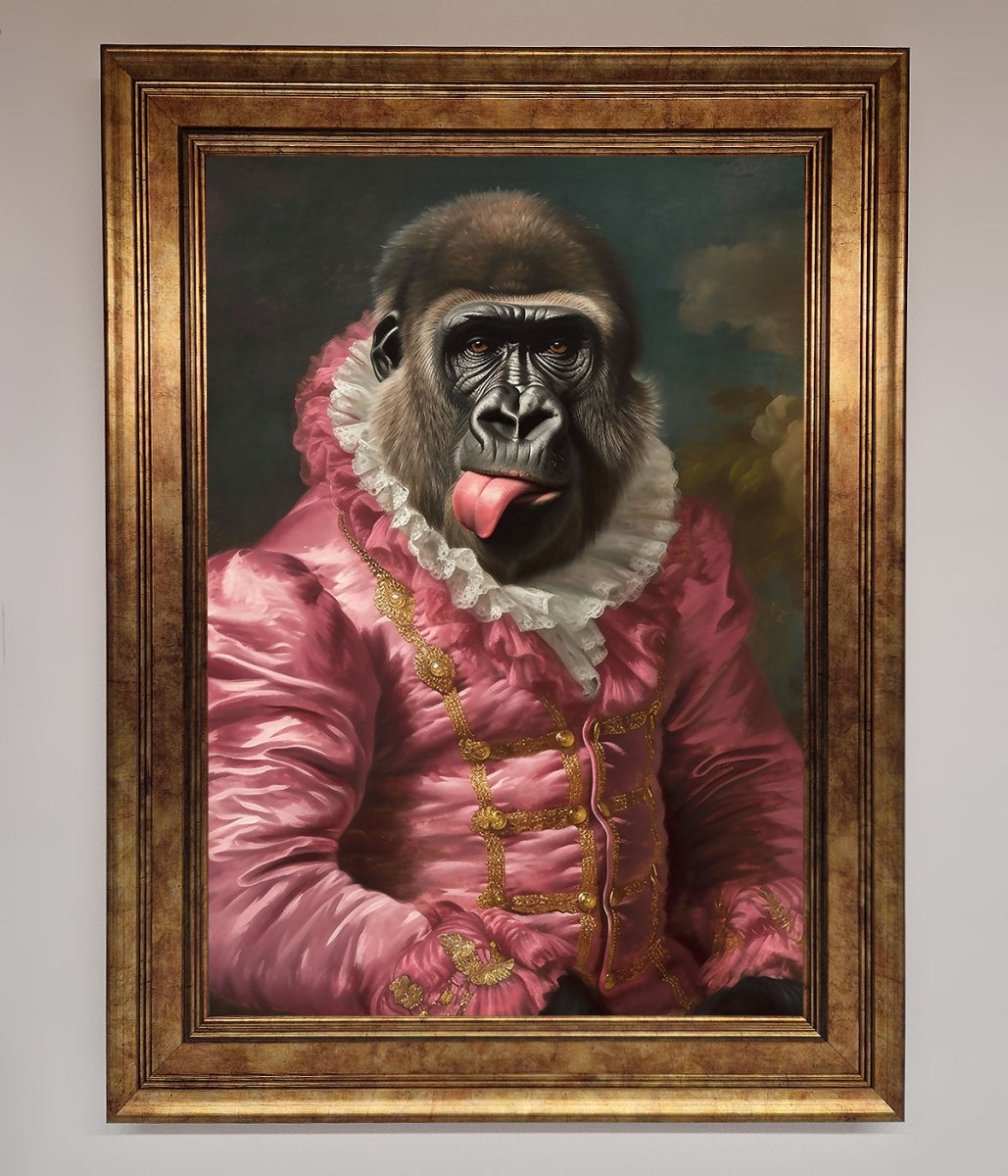 Cheeky Gorilla Framed Poster-12