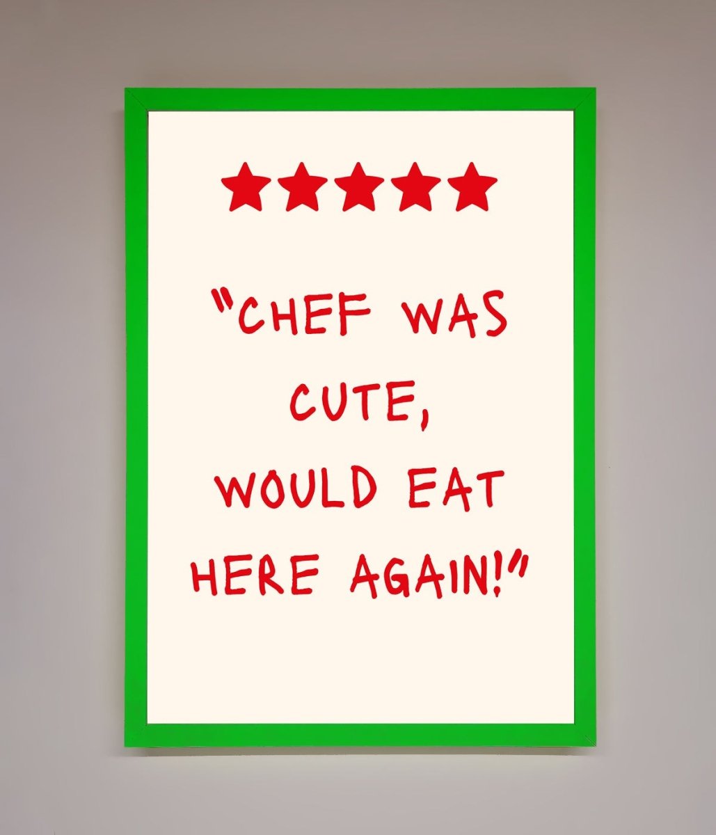 Chef Was Cute Framed Wall Art-13