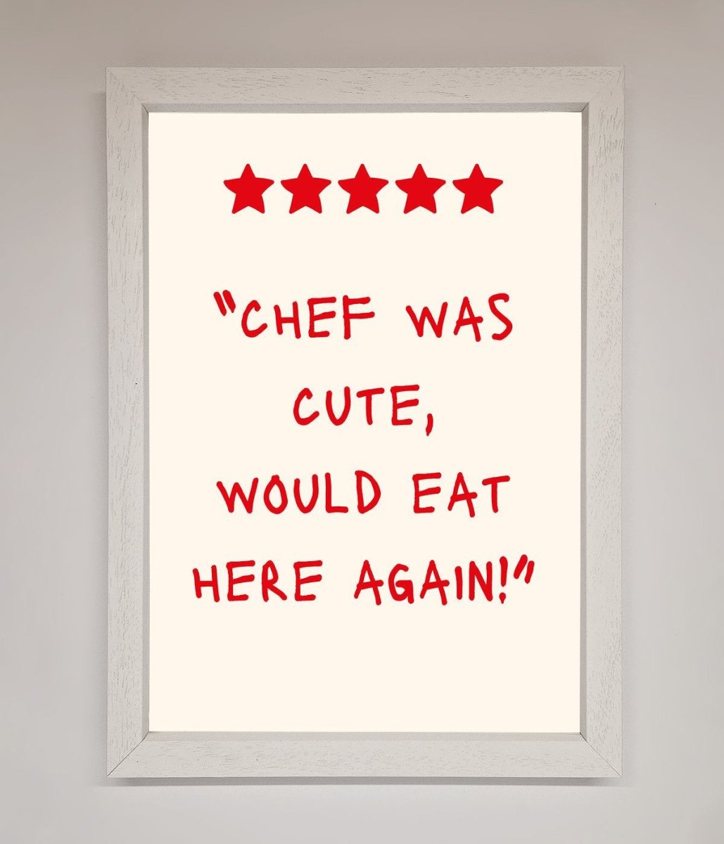 Chef Was Cute Framed Wall Art-3