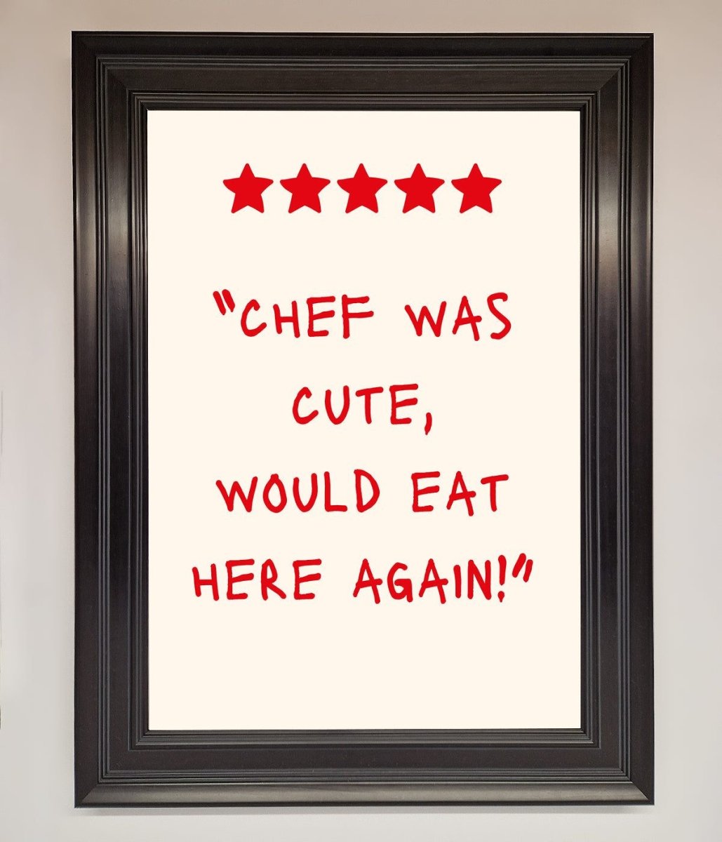 Chef Was Cute Framed Wall Art-6
