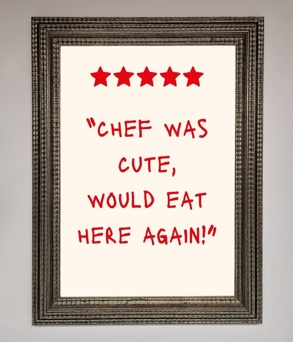Chef Was Cute Framed Wall Art-16