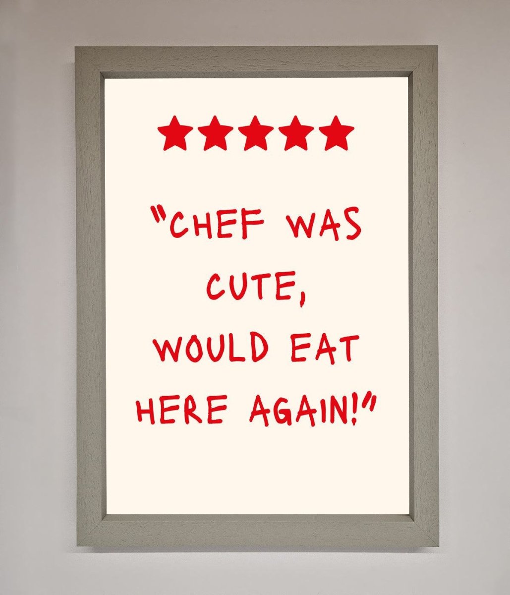 Chef Was Cute Framed Wall Art-4