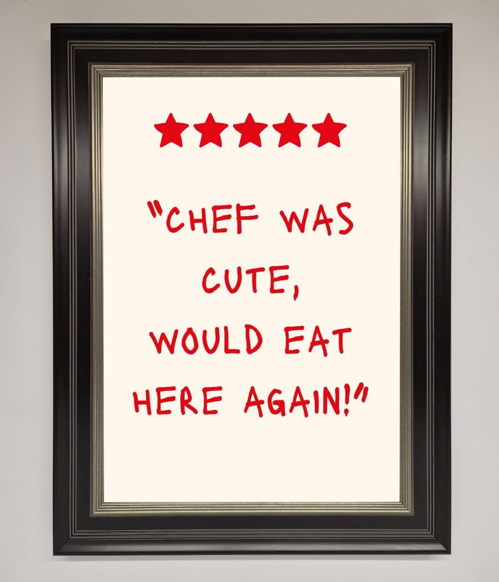 Chef Was Cute Framed Wall Art-8