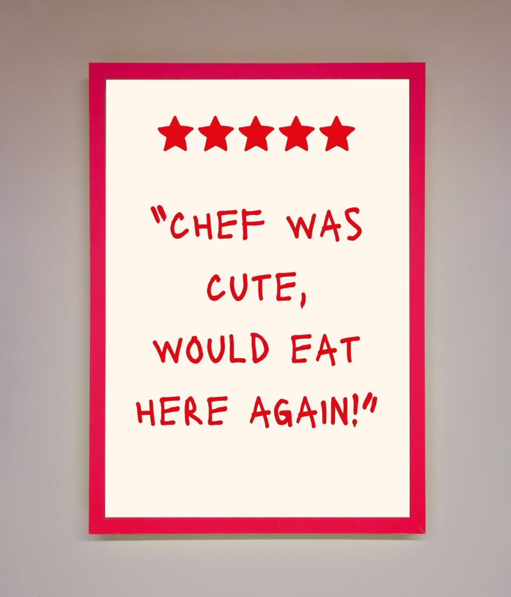 Chef Was Cute Framed Wall Art-1