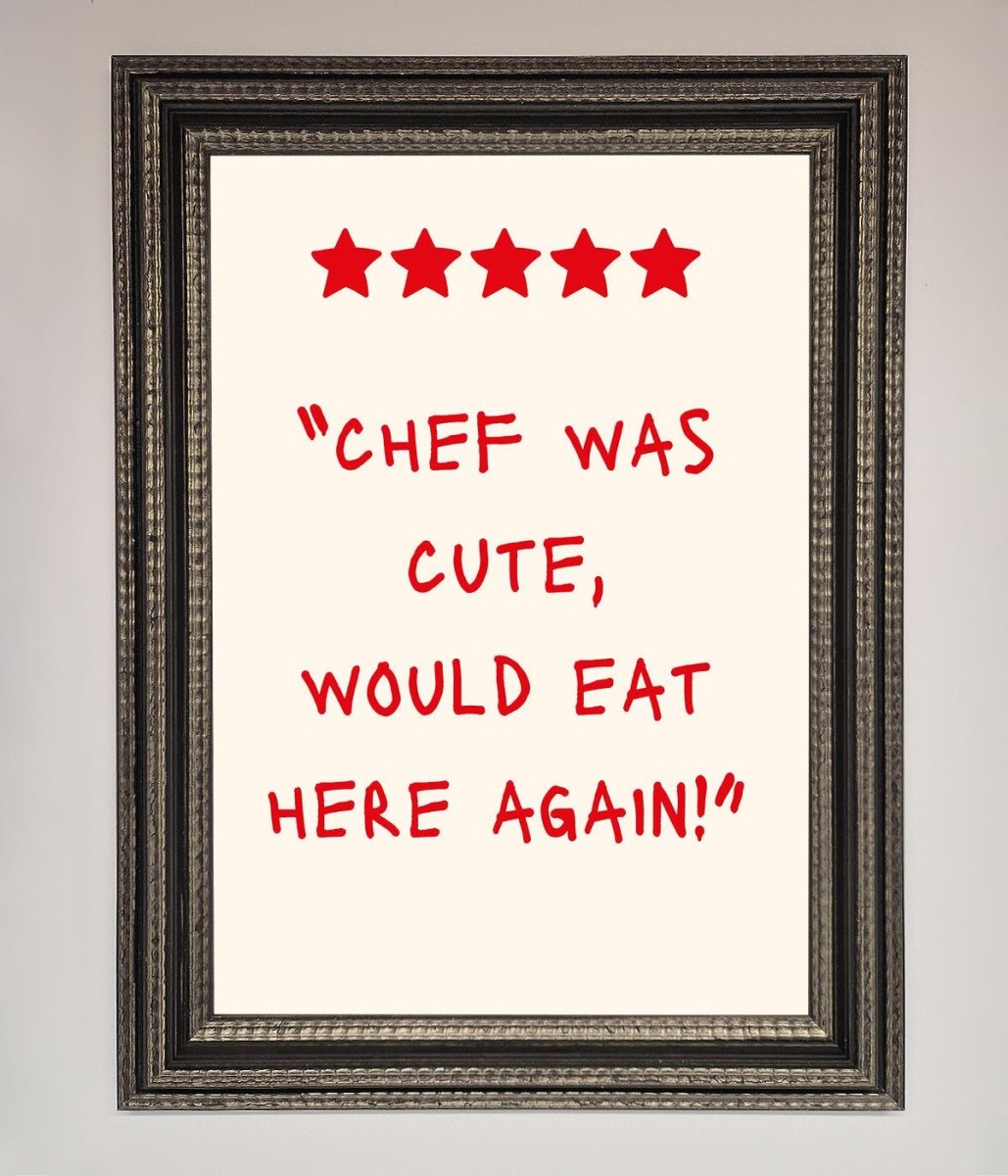 Chef Was Cute Framed Wall Art-17