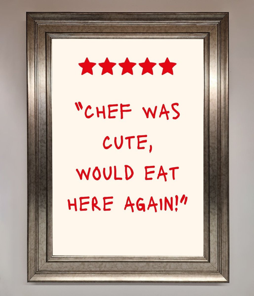 Chef Was Cute Framed Wall Art-5
