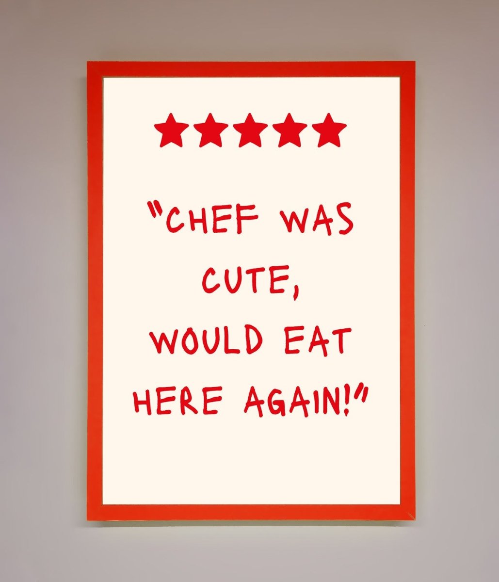 Chef Was Cute Framed Wall Art-0