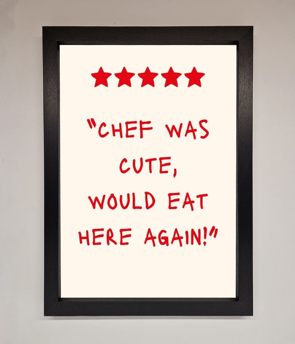 Chef Was Cute Framed Wall Art-2