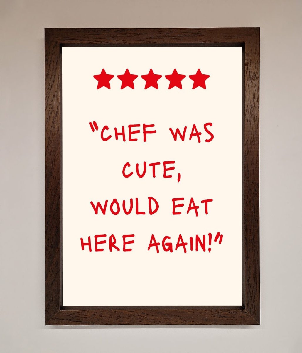 Chef Was Cute Framed Wall Art-11