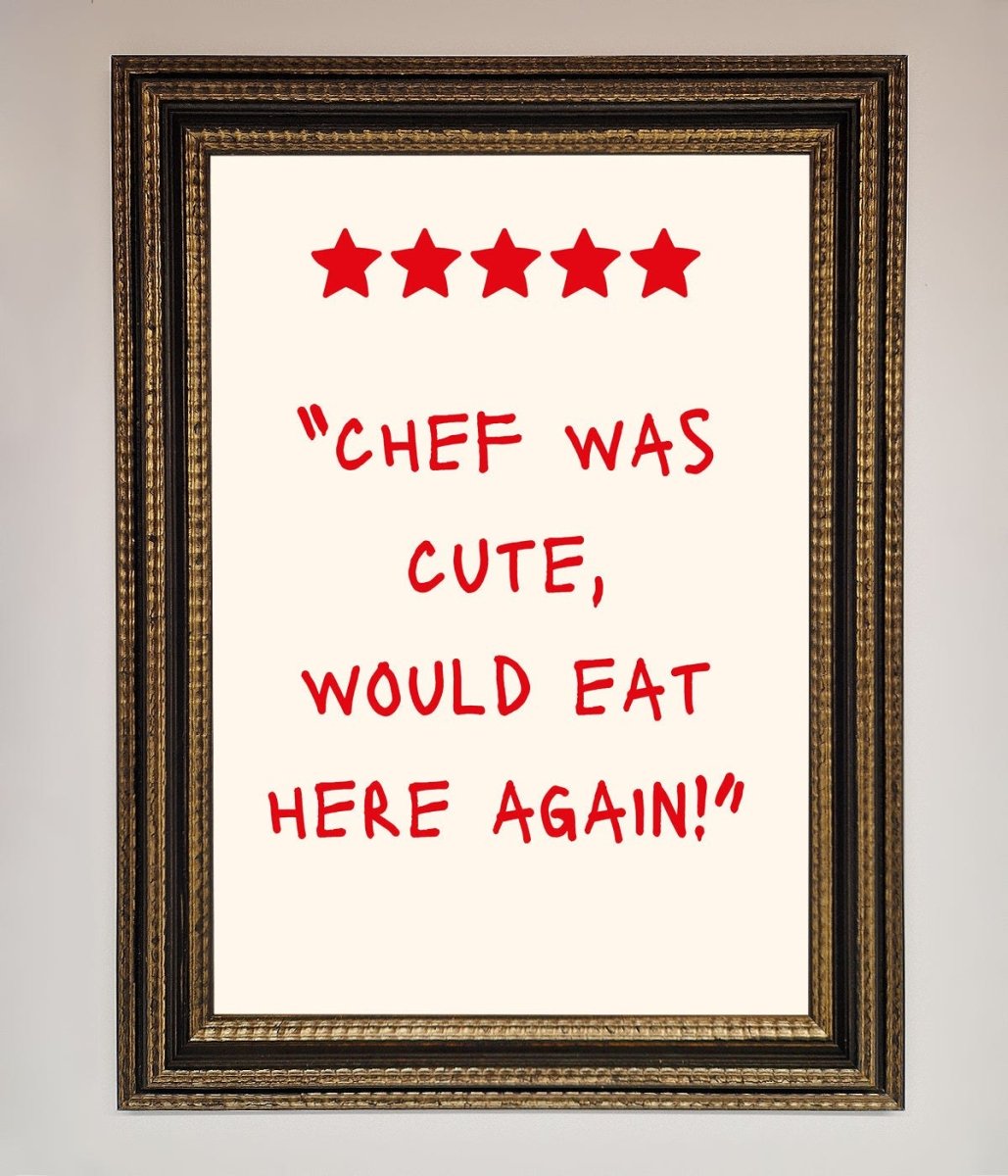 Chef Was Cute Framed Wall Art-18