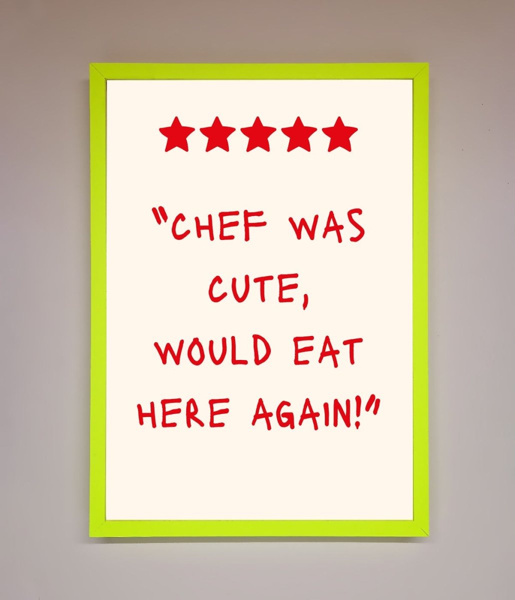 Chef Was Cute Framed Wall Art-14